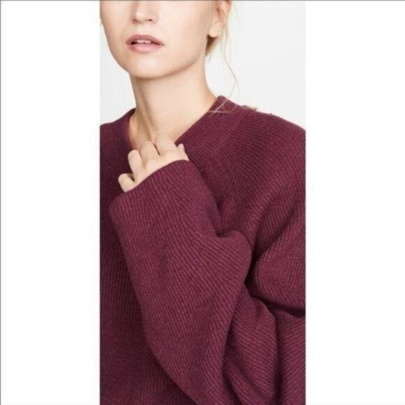 Nanushka Arden Knit Bell Sleeve Crew Neck Sweater - Picture 6 of 11
